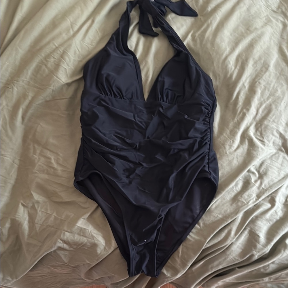 Cupshe Black Halter Swimsuit maternity